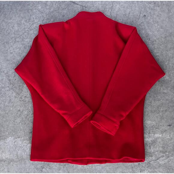 Vintage 1970's Wool Red Jacket, button up, Size 6 M - Picture 15 of 16